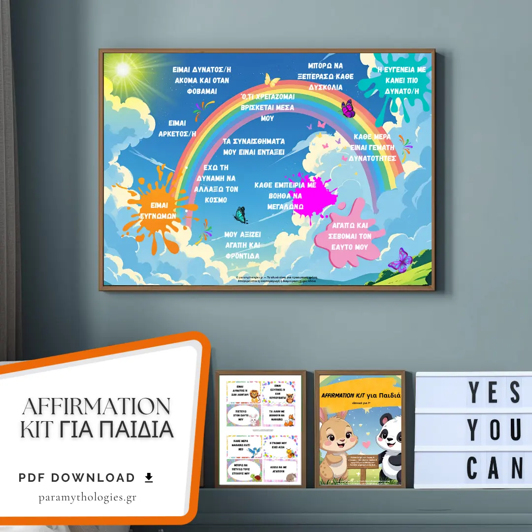 Affirmation Κιτ για Παιδιά – Εκτυπώσιμο Σετ της Χαράς & της Δύναμης